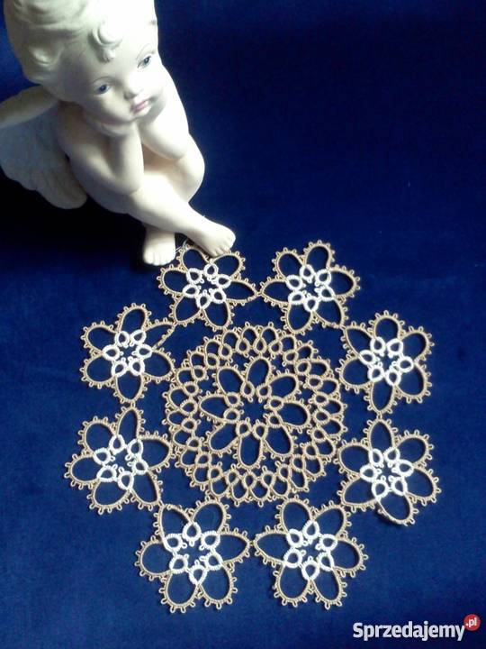 Serwetka frywolitkowa Wiśniowa