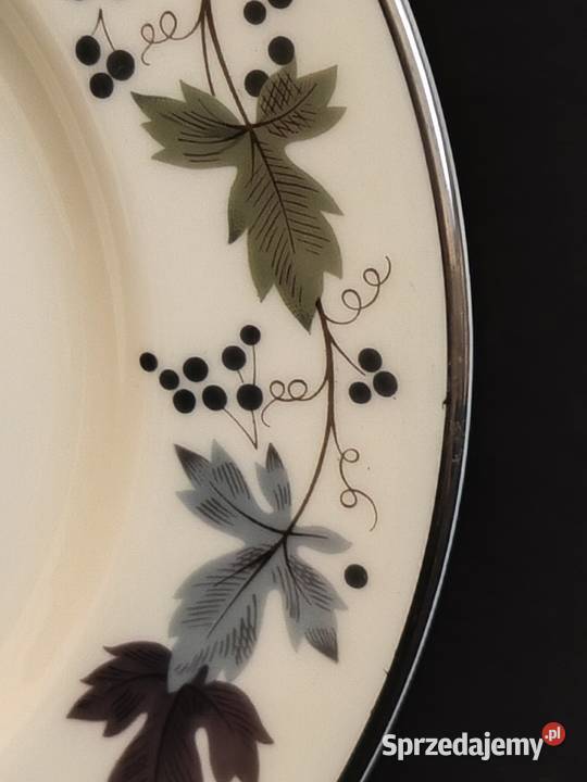 Zestaw kawowy angielski Royal Doulton Burgundy Porcelana i szkło Chełm