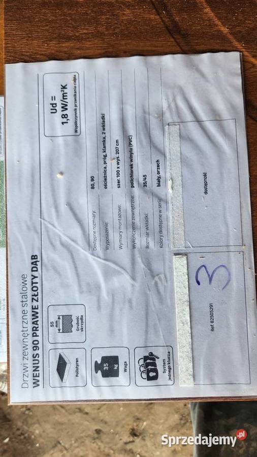 Drzwi zewnętrzne numer 3 kujawsko-pomorskie sprzedam