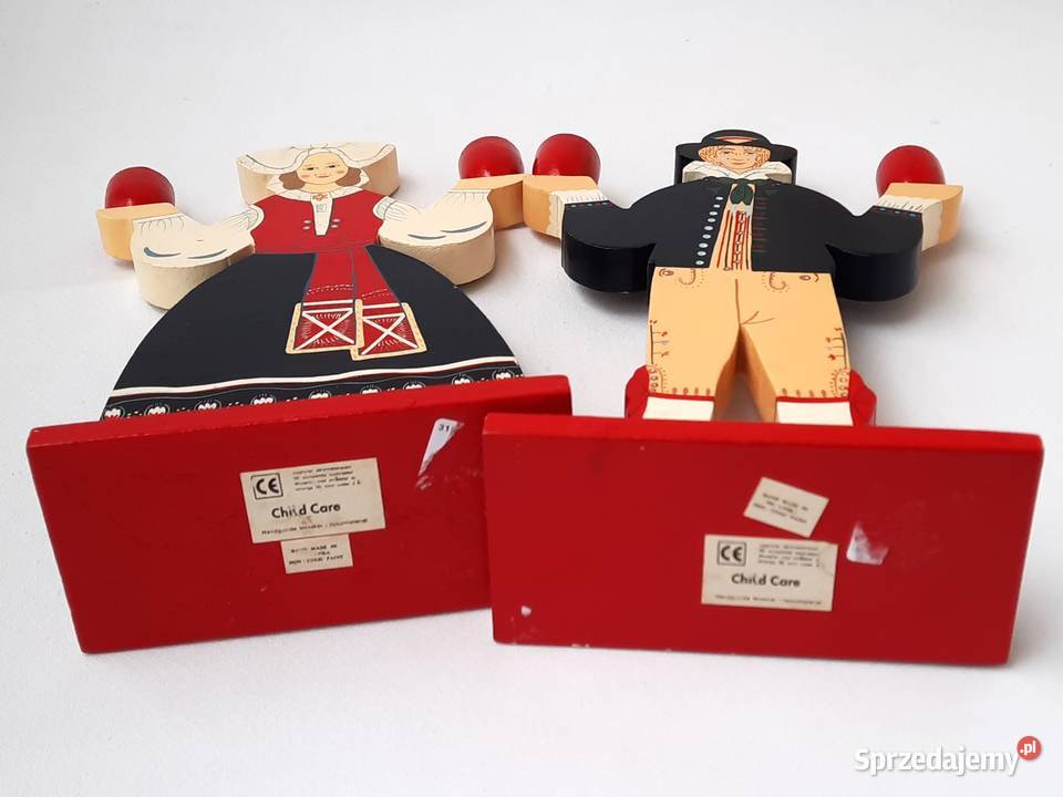 Stary drewniany świecznik Szwecja 2 sztuki Łódź