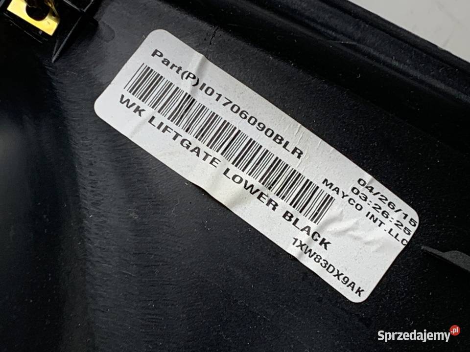 TAPICERKA KLAPY BAGAŻNIKA JEEP GRAND CHEROKEE WK osobowe