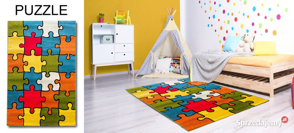 DYWAN DO POKOJU DZIECIĘCEGO PUZZLE MIĘKKI GRUBY