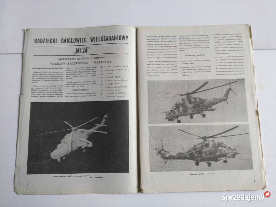 Mały Modelarz 41982 Radziecki śmigłowiec Modelarstwo śląskie Dąbrowa Górnicza