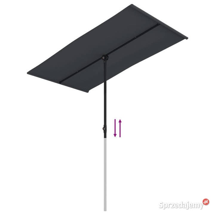 Parasol ogrodowy na aluminiowym słupku 180x110 Parasole ogrodowe mazowieckie Warszawa