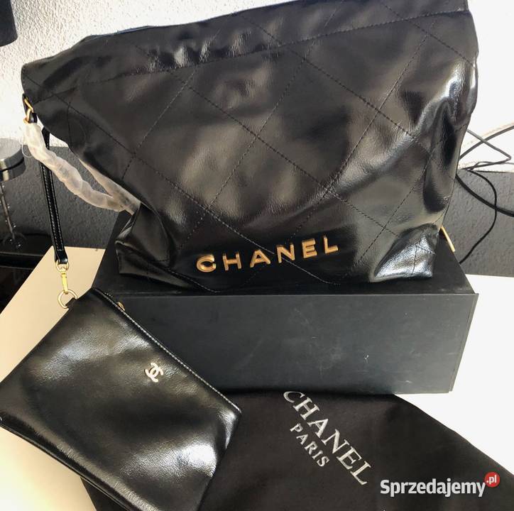 22 calfskin shoulder bag skóra worek chanel 28cm Wrocław