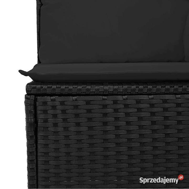 4cz sofa ogrodowa z poduszkami czarny rattan PE Warszawa