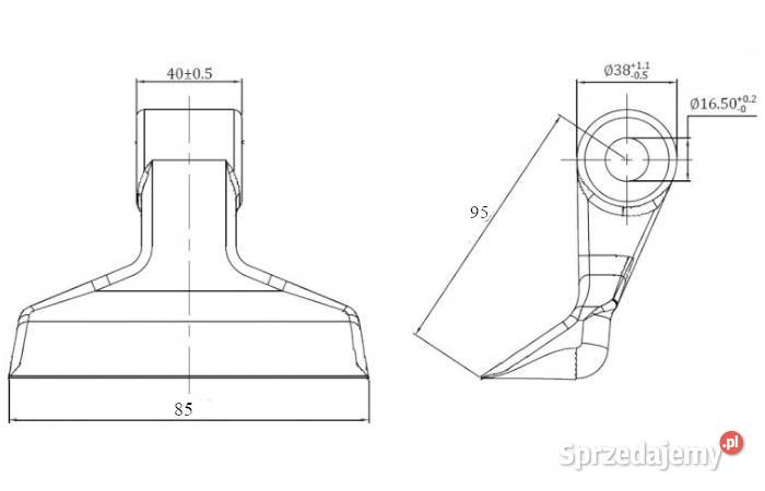 Nóż bijakowy 85x40 otwór 16mm Maschio Gaspadro podkarpackie Łańcut