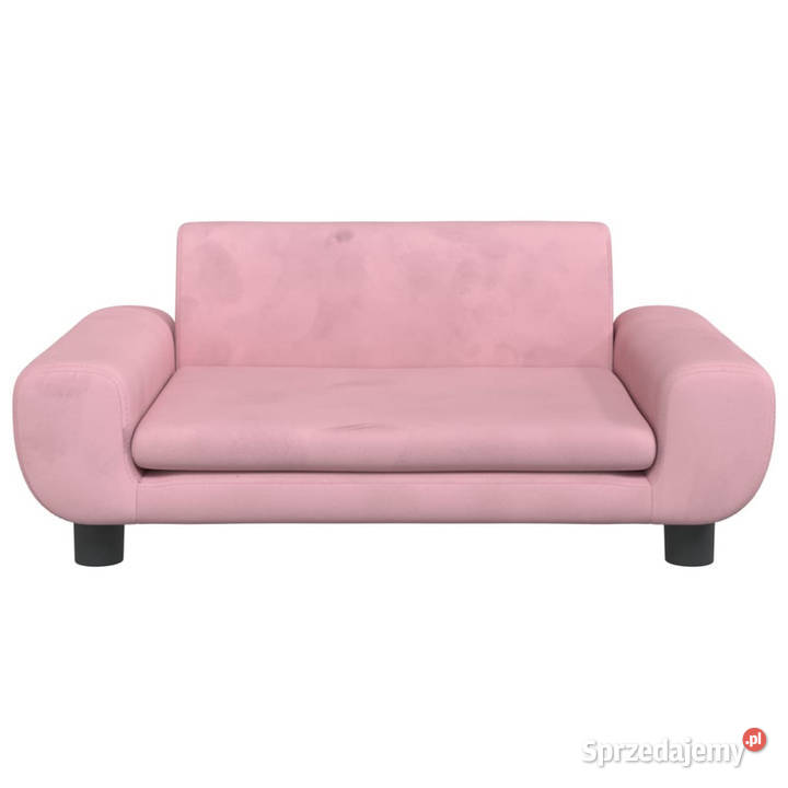 Sofa dzieci różowa 70x45x33 aksamit WM3196389 Meble mazowieckie sprzedam