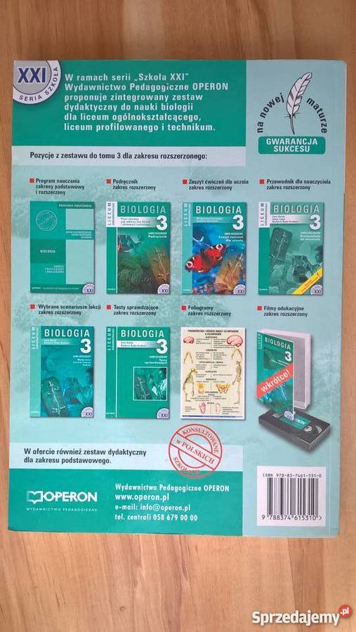 Biologia 3 Operon zakres rozszerzony Podręczniki Inowrocław