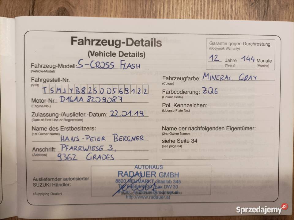 Suzuki SX4 SCross super stan diesel Terenowy Swarzędz