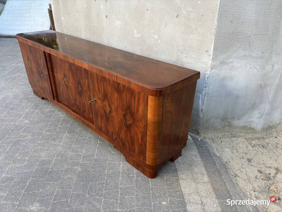 Komoda RTV Orzech 180 Art Deco Antyk Renowacji