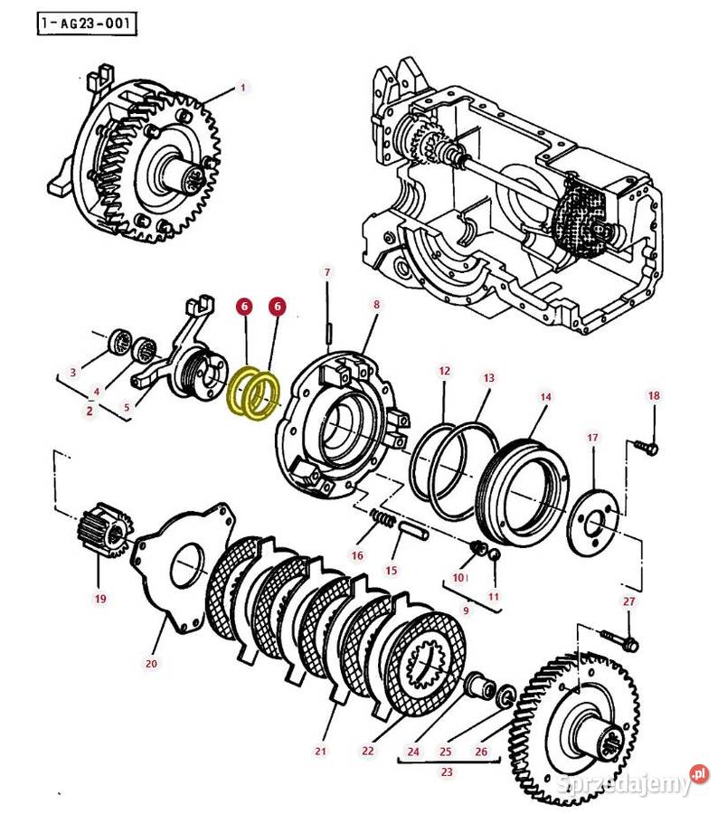 Pierścień teflonowy sprzęgła WOM Massey Ferguson Białystok