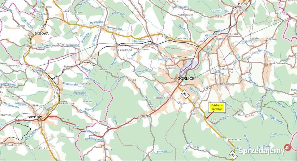 Działka w Sękowej Beskid Niski Działka na wsi na 90zł/m2 Gorlice