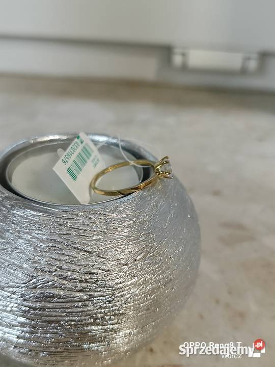 Złoty Nowy pierścionek z cyrkonią 17pr375 Wałcz