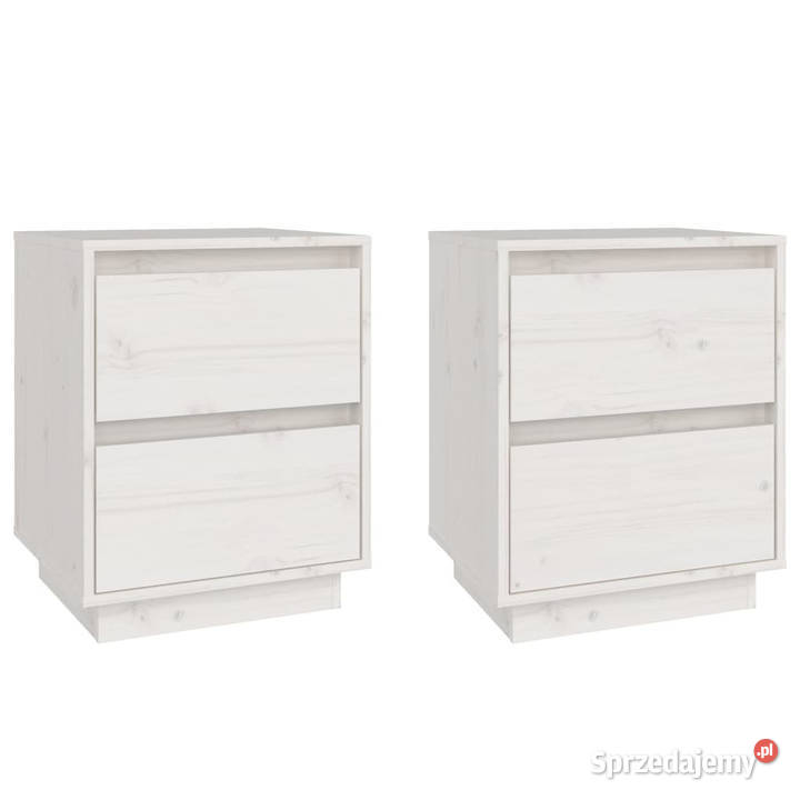 Szafki nocne 2 białe 40x35x50 lite drewno Warszawa