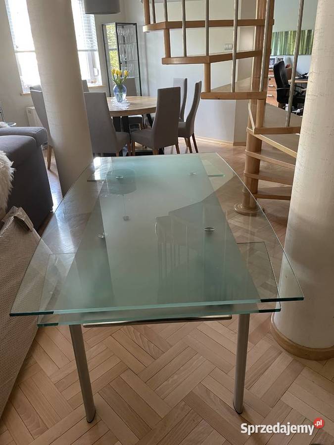 Stół szklany rozkładany 150cm Meble