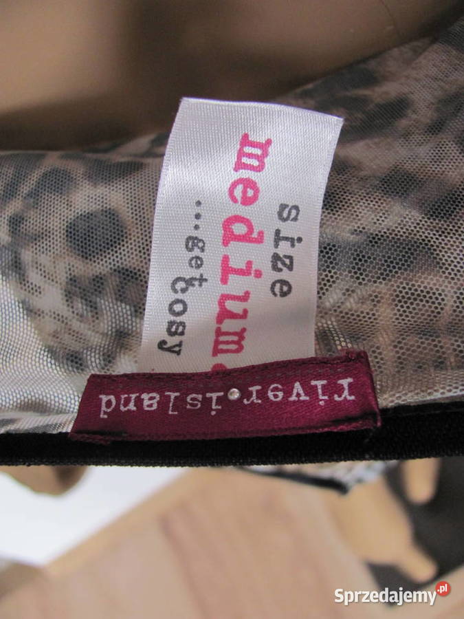 body w panterkę prześwitujące river island r M Moda i Styl