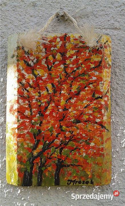 Obraz olejny na desce Maki na łące Antyki, Sztuka, Kolekcje Rydułtowy