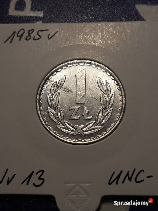 1 złoty 1985 r 13 około mennicze Numizmatyka