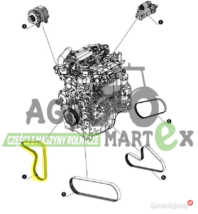 84412878 PAS WIELOROWKOWY 8PK1425 CNH Wichrów