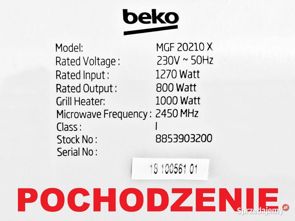 Transformator HV 800 W MD801EMS1 z mikrofalówki Bydgoszcz sprzedam