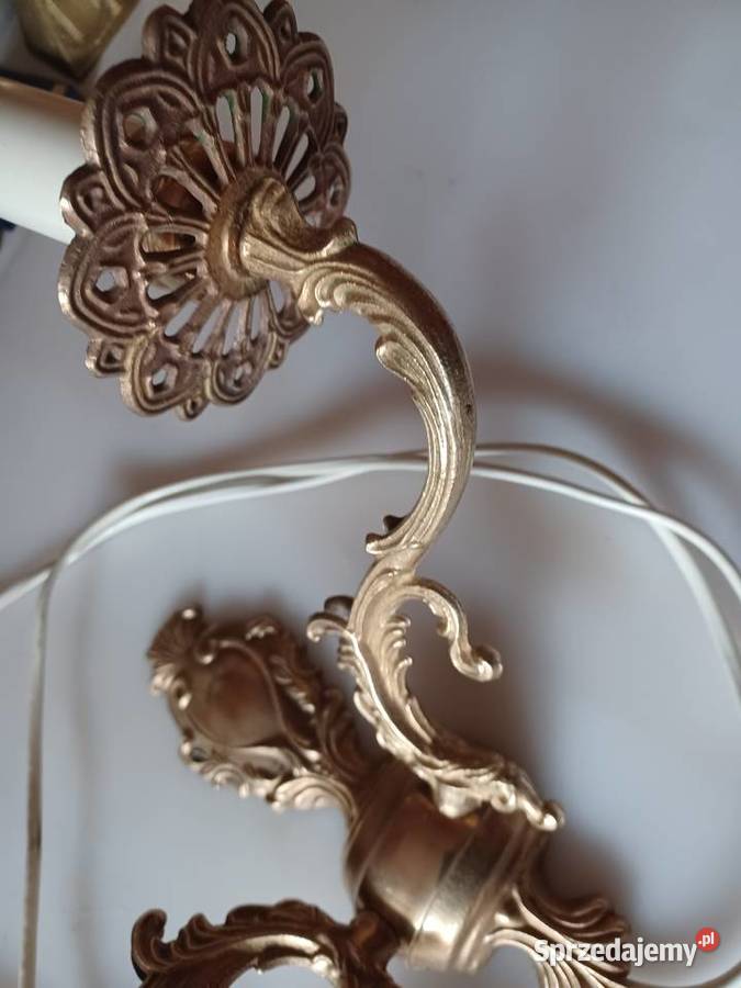 Kinkiet mosiężny z wyłącznikiem Poznań sprzedam