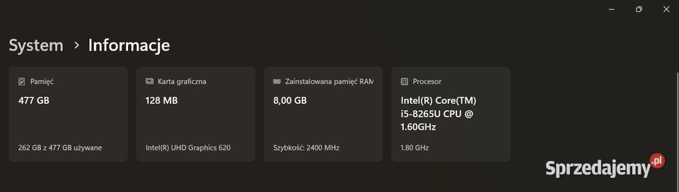 Asus Vivobook Intel Core i5 8th gen Trzemeszno
