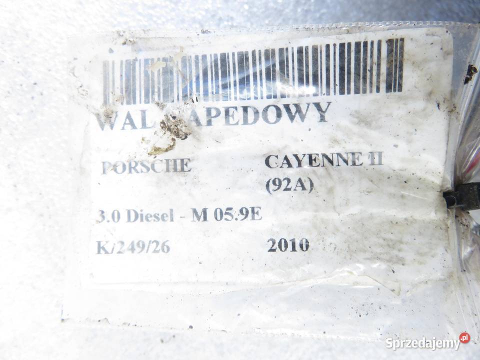 WAŁ NAPĘDOWY PORSCHE CAYENNE II 30 Diesel osobowe