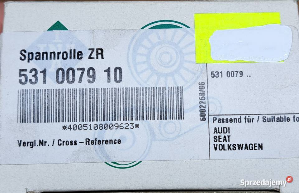 INA 531007910 ROLKA NAPINACZA AUDI 80 GOLF I II Mielęcin sprzedam