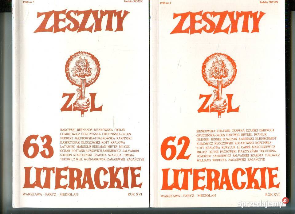 Zeszyty Literackie 62 XVI 63 XVI Szczecin sprzedam
