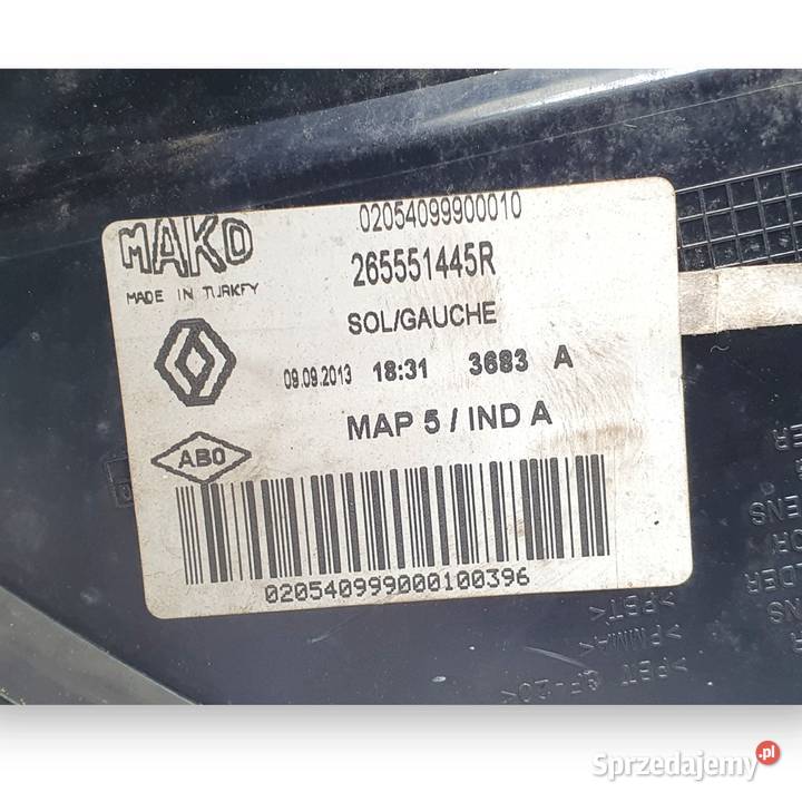 LAMPA LEWA Renault Clio IV kombi tylna tylnia osobowe