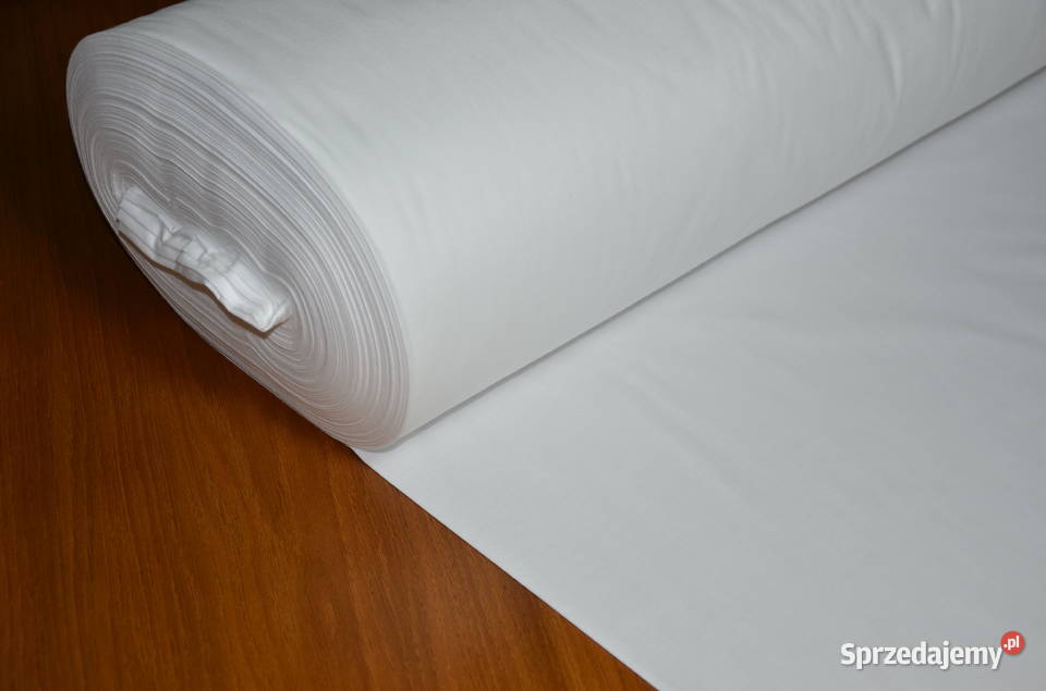 Biały materiał na halkę do alby sukienki