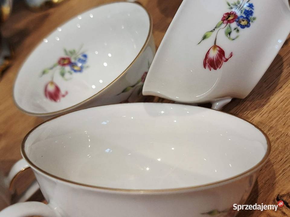 Zrstaw 6 filiżanek porcelana Bavaria Porcelana i szkło Braniewo sprzedam