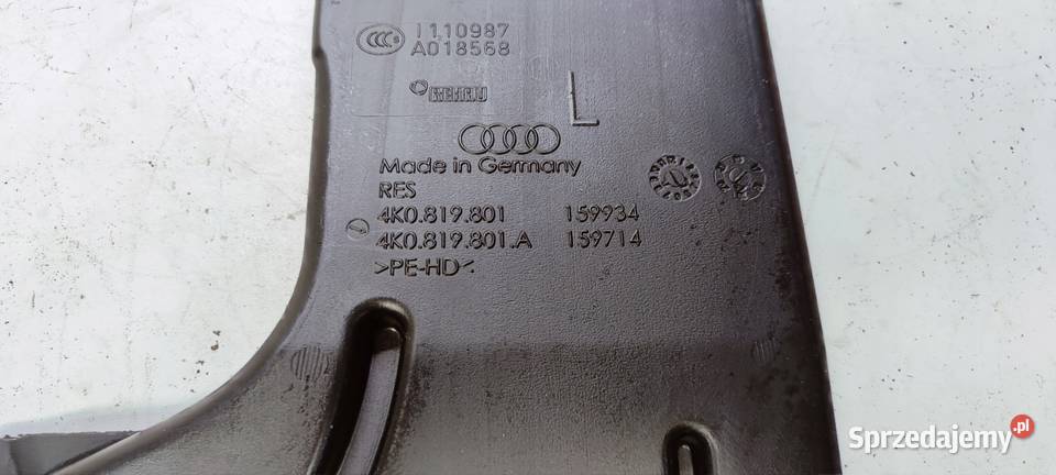 KANAŁ POWIETRZNY TUNEL LEWY AUDI A6 C8 Kanały powietrza Motoryzacja śląskie Przystajń