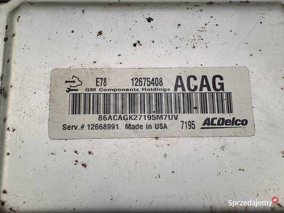 KOMPUTER SILNIKA ECU OPEL ASTRA J 12675408 Pozostałe kujawsko-pomorskie Lipno