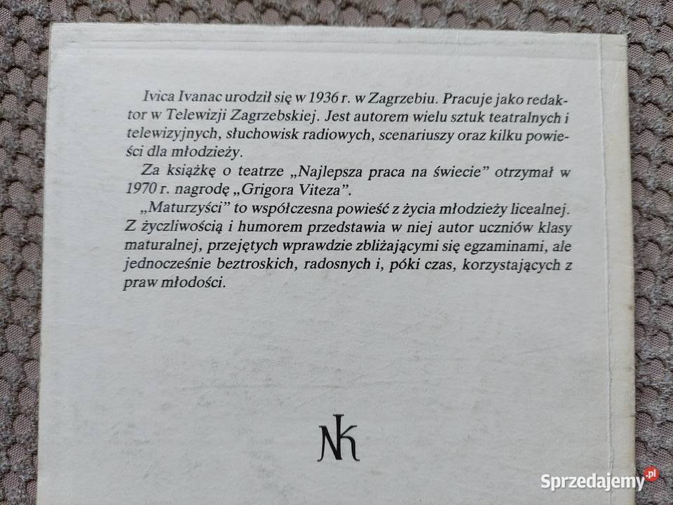 MATURZYŚCI Ivica Ivanac Proza i poezja małopolskie Kraków