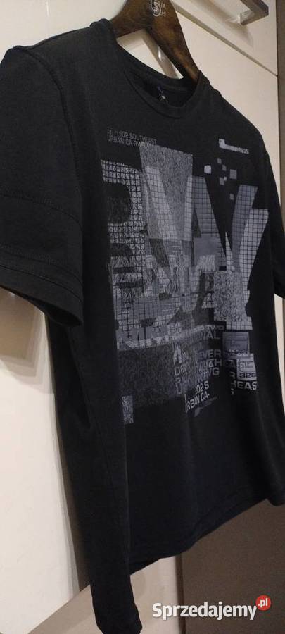TShirt męski w kolorze czarnym z nadrukiem Lublin