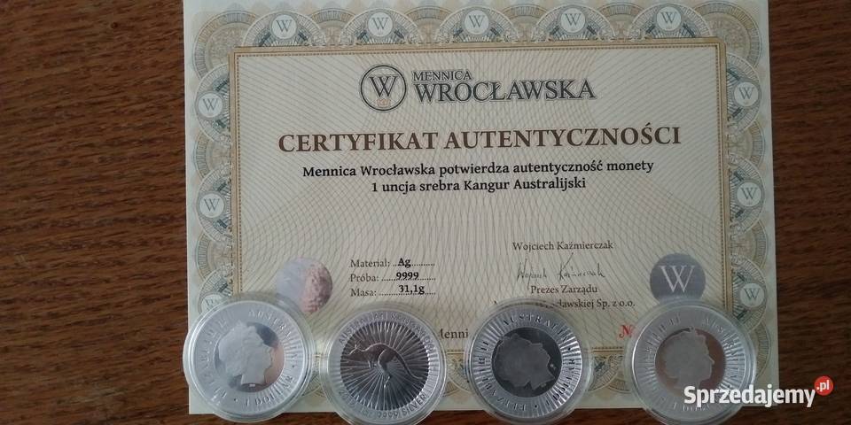 SREBRNE MONETY BULIONOWE STAN MENNICZNY OKAZJA Numizmatyka Kolekcje Leśnica sprzedam