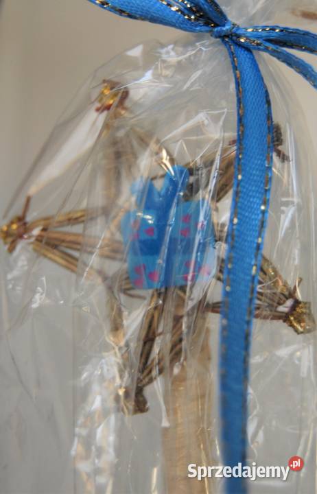 Choinka w doniczce kokardki ozdoba świąteczna 65 Dekoracje i ozdoby Dekoracje i ozdoby Lublin