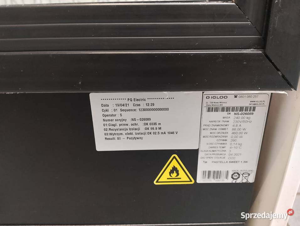 WITRYNA CUKIERNICZA CHŁODNICZA IGLOO Pastella Wrocław