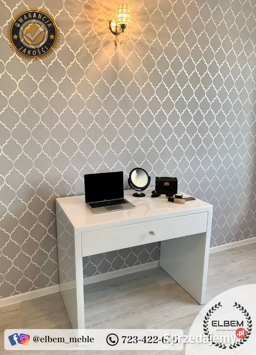 Szklana biała toaletka Glamour Kielce