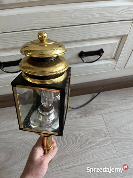 Lampa lampion mosiądz latarnia powojowa kinkiet Dom i Ogród Jabłonna