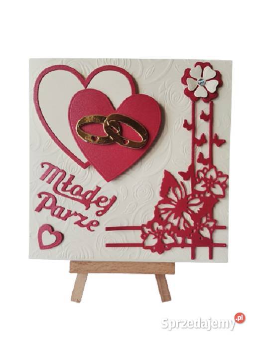 Kartki Pamiątka Ślub Serce Obrączki K4 Ecri Poznań
