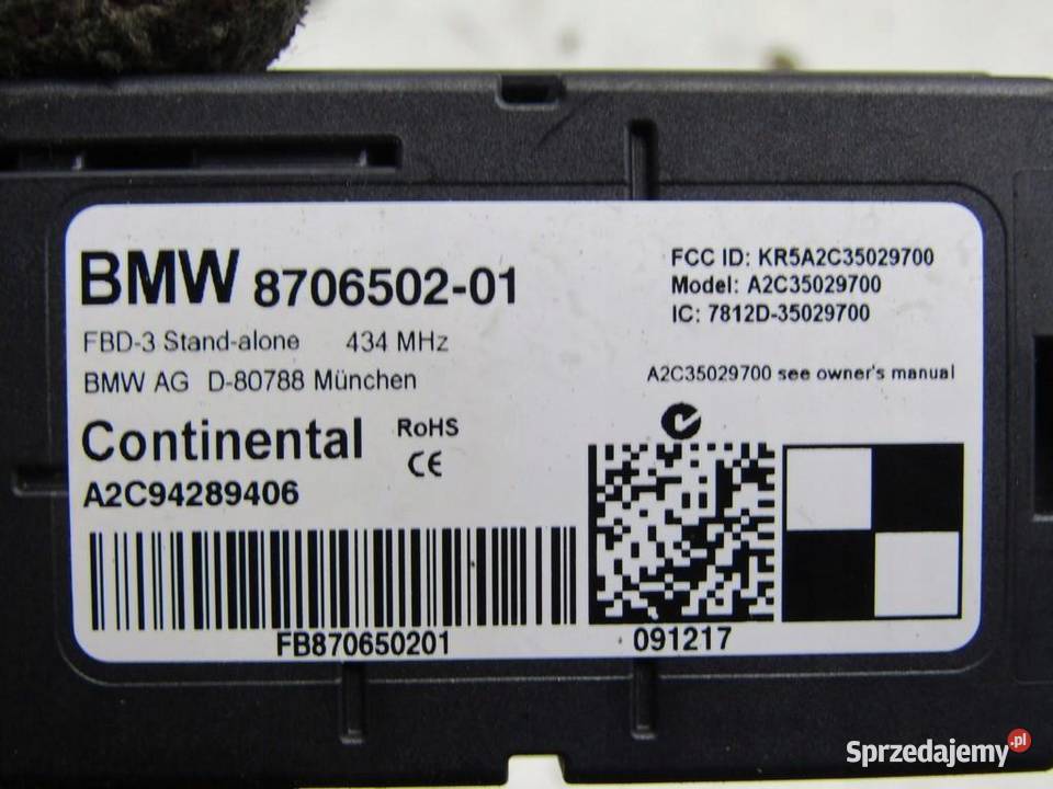 MODUŁ STEROWNIK PILOTA MINI F55 F56 8706502