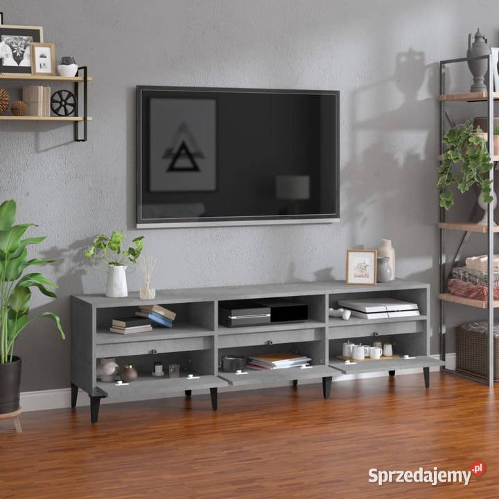 Szafka pod TV szarość betonu 150x30x445 WM831921 Warszawa sprzedam