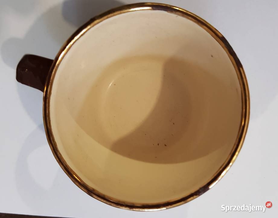 Serwis kawowy oficerski metalowy emalia Czech Orneta