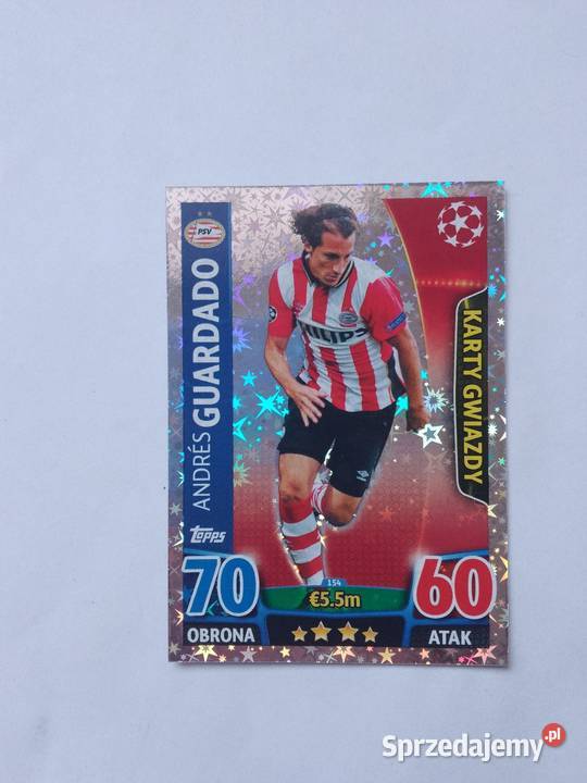 Karta gwiazdy Andres Guardado Match Attax Chrzanów
