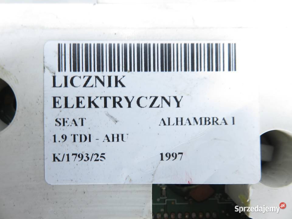 LICZNIK SEAT ALHAMBRA I 19 TDI 90 AHU 7M0919862P