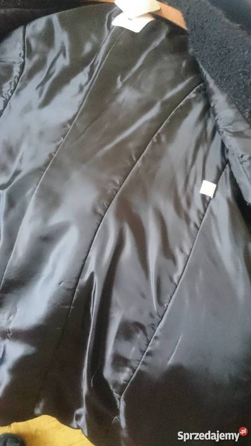 Płaszcz ocieplany z wełny wielbłądziej czarny Bytom sprzedam