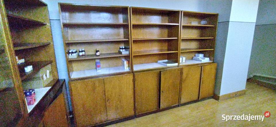 MEBLE APTECZNE DREWNIANE 60 LETNIE Mircze